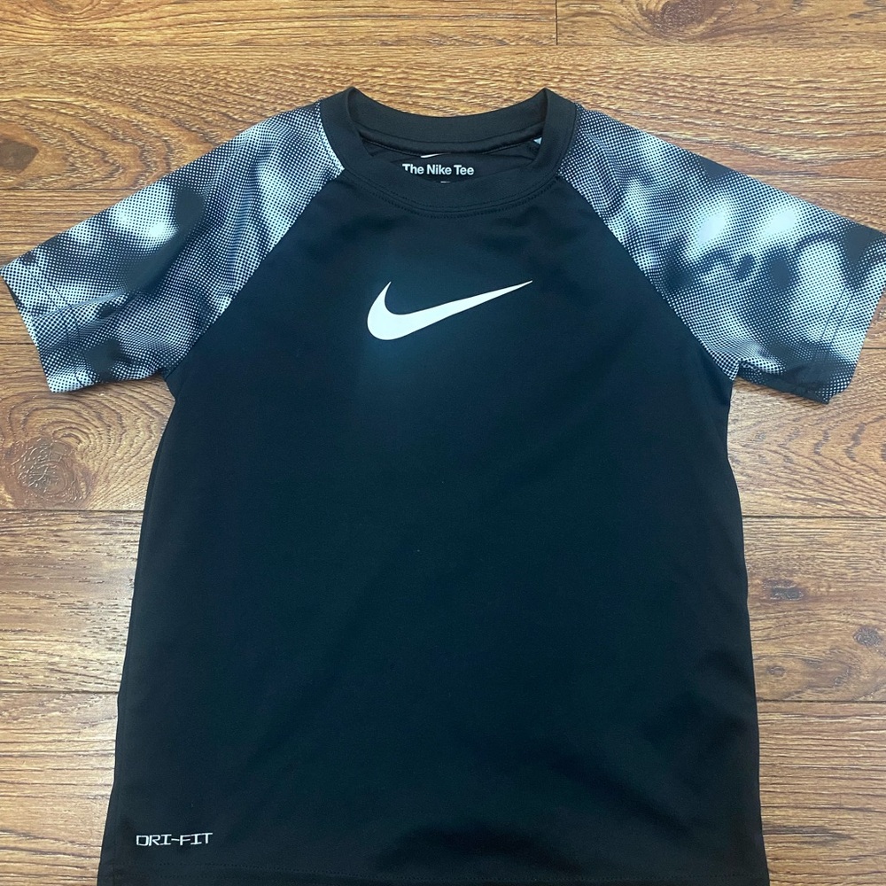 Nike Kids Black and White Dri-FIT Tee